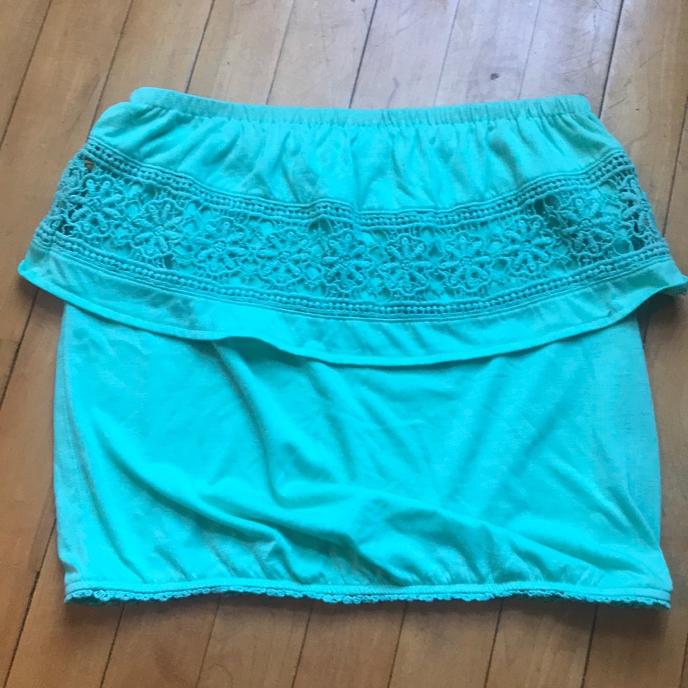 Mint green tube top